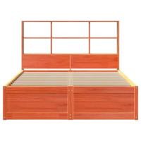 Bedframe zonder matras massief grenenhout wasbruin 140x200 cm - thumbnail