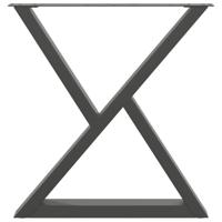 Eettafelpoten 2 st 80x(72-73,3) cm staal antraciet - thumbnail