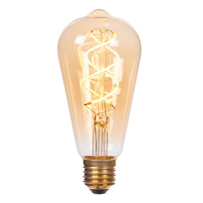 Lucide ST64 - Filament lamp - Ø 6,4 cm - LED 3 StepDim (Memory) - E27 - 1x4,9W 2200K - Amber Lucide ST64 - Filament lamp - Ø 6,4 cm - LED 3 StepDim (Memory) - E27 - 1x4,9W 2200K - Amber