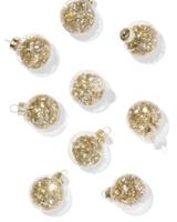 HEMA Kerstballen set confetti rood - 9 stuks (goud) - thumbnail