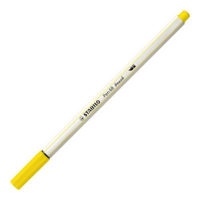 Stabilo pen 68 brush - viltstift - citroen geel (24)