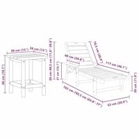 Ligstoel 3 pcs Zwart Polyetheen - thumbnail