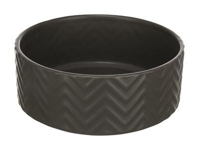 TRIXIE VOERBAK / DRINKBAK WAVE KERAMIEK GRIJS 16 CM 900 ML TRIXIE VOERBAK / DRINKBAK WAVE KERAMIEK GRIJS 16 CM 900 ML