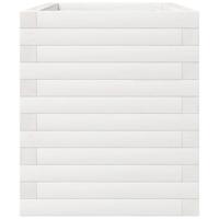 Plantenbak 70x40x49,5 cm massief grenenhout wit - thumbnail