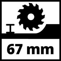 Einhell TC-CS 1410 Handcirkelzaag Zaagdiepte 90° (max.) 67 mm 1410 W - thumbnail
