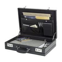 Juscha JU-92300 Pilotenkoffer Alassio Ponte Zwart Imitatieleer. - thumbnail