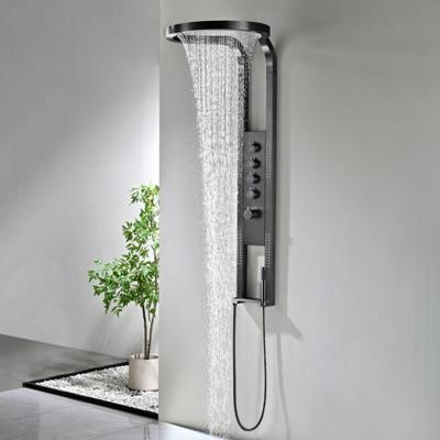 Thermostatische Douchepaneel Best-Design Future 144 cm Gunmetal