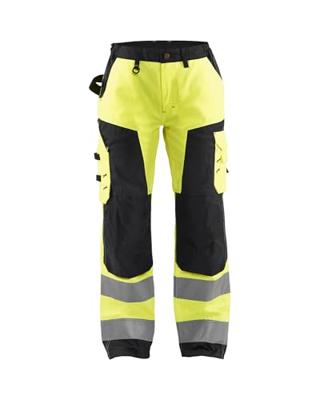 Blåkläder Dames werkbroek High-Vis zonder spijkerzakken 71551811 | High-Vis Geel/Zwart | Maat 48 - 7330509502242