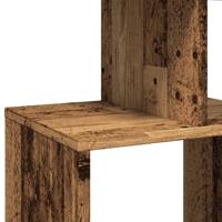 Boekenkast 92x29x188 cm bewerkt hout oud houtkleurig - thumbnail