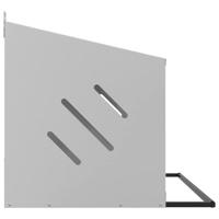 Kippennestkast met 3 vakken gegalvaniseerd metaal zilverkleurig - thumbnail