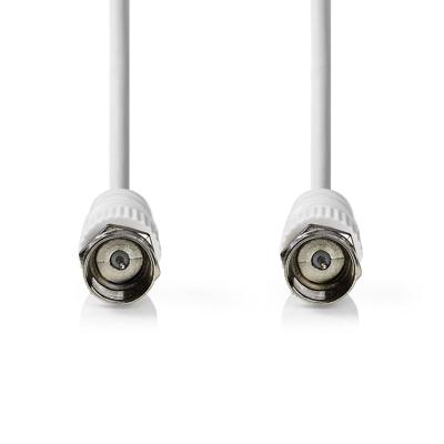 Nedis Satelliet- en Antennekabel | F-Male | F-Male | Vernikkeld | 75 Ohm | Dubbel Afgeschermd | 1.50 m | Rond | PVC | Wit | Label - CSGL41000WT15 Nedis Satelliet- en Antennekabel | F-Male | F-Male | Vernikkeld | 75 Ohm | Dubbel Afgeschermd | 1.50 m | Rond | PVC | Wit | Label - CSGL41000WT15