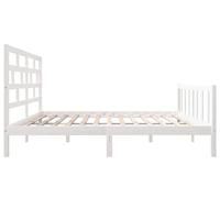 Bedframe massief grenenhout wit 120x200 cm - thumbnail