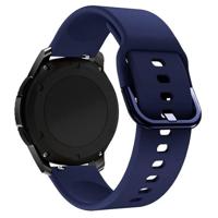 By Qubix - Compatible met Garmin Forerunner 255 - Siliconen sportband - Donkerblauw - Compatible Garmin bandje - Bandbreedte: 22mm - thumbnail