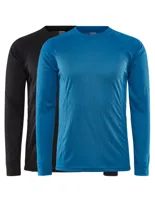 2-Pack Core - Thermoshirt lange mouw Heren - Ronde hals - Thermo ondergoed heren - Snel drogend - XL - Zwart - XL - thumbnail