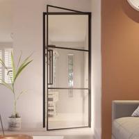 Loftdeur Slimline stalen scharnierdeur met helder glas - thumbnail