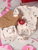 3-delig babyset Kerstmis ecru - thumbnail