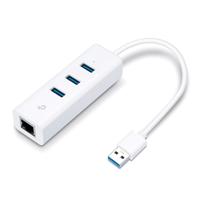 TP-LINK 3-Port USB 3.0 Hub Gigabit Ethernet Adapter - thumbnail
