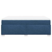 Boxspring met matras stof blauw 140x190 cm - thumbnail