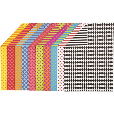 Creativ Company Bedrukt karton, a4, vel 210x297 mm, 250 gr, diverse kleuren, 20 div vellen/ 1 doos