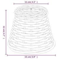 Lampenkap 15x12 cm wicker bruin - thumbnail