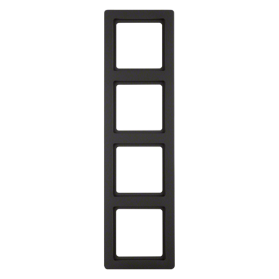 Berker Q1 Afdekraam | Inbouw | 4-voudig | Antraciet - 66.045.26