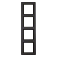 Berker Q1 Afdekraam | Inbouw | 4-voudig | Antraciet - 66.045.26 - thumbnail