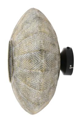 Light & Living Wandlamp 'Lavello' Ø37cm, kleur Antiek Goud/Wit