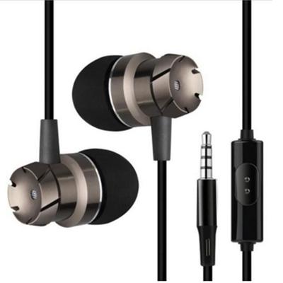 3.5 mm bedrade koptelefoon handsfree headset in ear oortelefoon oordopjes met microfoon voor Xiaomi telefoon MP3 speler laptop (zwart grijs)