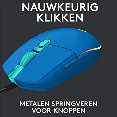 Logitech-G G203 Lightsync Blauw Gaming Muis