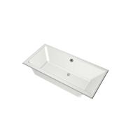 Xenz Kristal Ligbad - 160x75x48 - afvoer Midden - acryl - wit mat 6984-03 - thumbnail