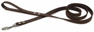 Hondenriem van leer 165cm x 16mm bruin