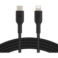 Parat 990597999 USB-kabel USB-C stekker, Apple Lightning stekker 1.00 m Zwart Stoffen mantel - thumbnail