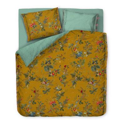 Pip Studio Fall In Leaf Dekbedovertrek - 2-persoons (200x200/220 Cm + 2 Slopen) - Percal Katoen - Yellow