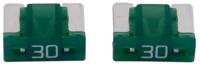 Dresselhaus "mini" zekering bananenstekker mini-fuse 30a/ 2 pcs. low profile/ light green - thumbnail