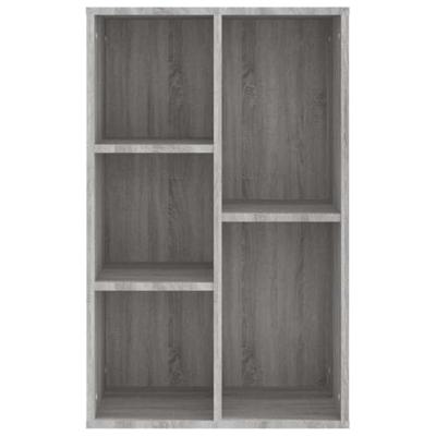 Boekenkast/dressoir 50x25x80 cm bewerkt hout sonoma grijs