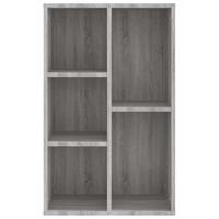 Boekenkast/dressoir 50x25x80 cm bewerkt hout sonoma grijs - thumbnail