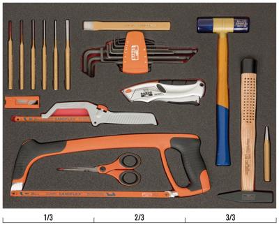 Bahco Foaminlay Fit&Go 3/3 met snij- | slag- en meetgereedschap - 16-delig - FF1A138 Bahco Foaminlay Fit&Go 3/3 met snij- | slag- en meetgereedschap - 16-delig - FF1A138