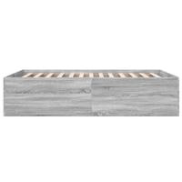 Bedframe bewerkt hout grijs sonoma eikenkleurig 140x190 cm - thumbnail
