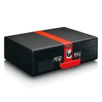 Platenspeler met Bluetooth®-ontvangst en ingebouwde luidsprekers Zwart / Rood - thumbnail