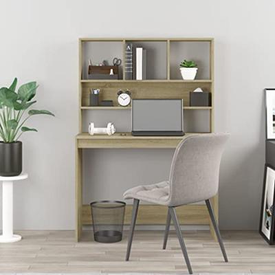 Bureau met schappen 102x45x148 bewerkt hout sonoma eikenkleur