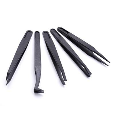 Quadrios 1903EC095 Pincet ESD 5-delig Plat-breed, Plat, gebogen, Afgerond Quadrios 1903EC095 Pincet ESD 5-delig Plat-breed, Plat, gebogen, Afgerond