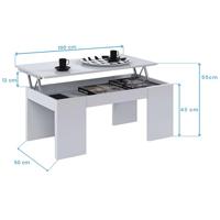 Hoofdtafel Forés Wit 100 X 68 X 43 CM - thumbnail