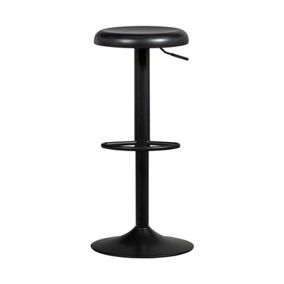 WOOOD Verstelbare Barkruk 'Isaac' kleur Zwart (zithoogte 61-81cm)