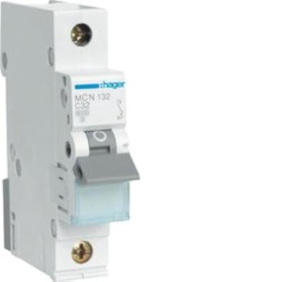 Hager MCN132 Zekeringautomaat 1-polig 32 A 400 V Hager MCN132 Zekeringautomaat 1-polig 32 A 400 V