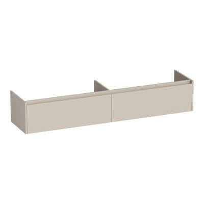 Brauer Embrace - Onderkast - 200 cm - met 2 Softclose Lades Greeploos en 2 Sifon Uitsparingen - Mat Beige
