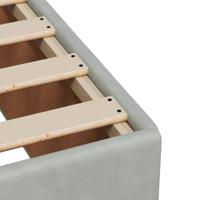 Bedframe zonder matras 200x200 cm fluweel lichtgrijs - thumbnail