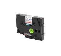 Huismerk Brother TZe-132 Labeltape 12mm Rood op Transparant - thumbnail