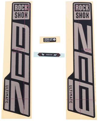 ROCKSHOX decor set "signatur series" decal set rs zeb ult. silver