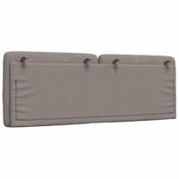 Hoofdbordkussen 140 cm stof taupe - thumbnail