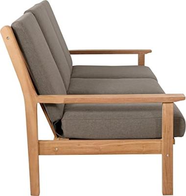 Loungebank teak incl. kussens 180cm